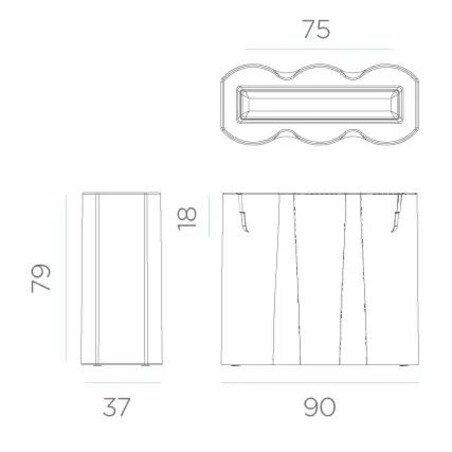 Solarna donica podświetlana Palmera LUMPA080SSNW King Home IP65 biała