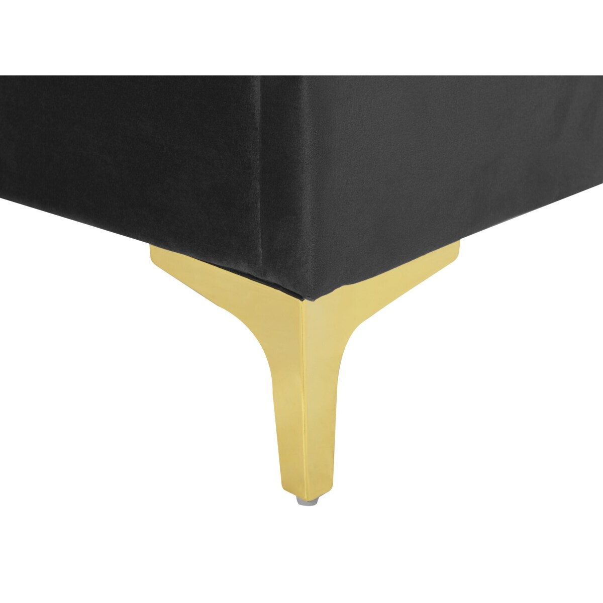 Łóżko welurowe 160 x 200 cm czarne LIMOUX