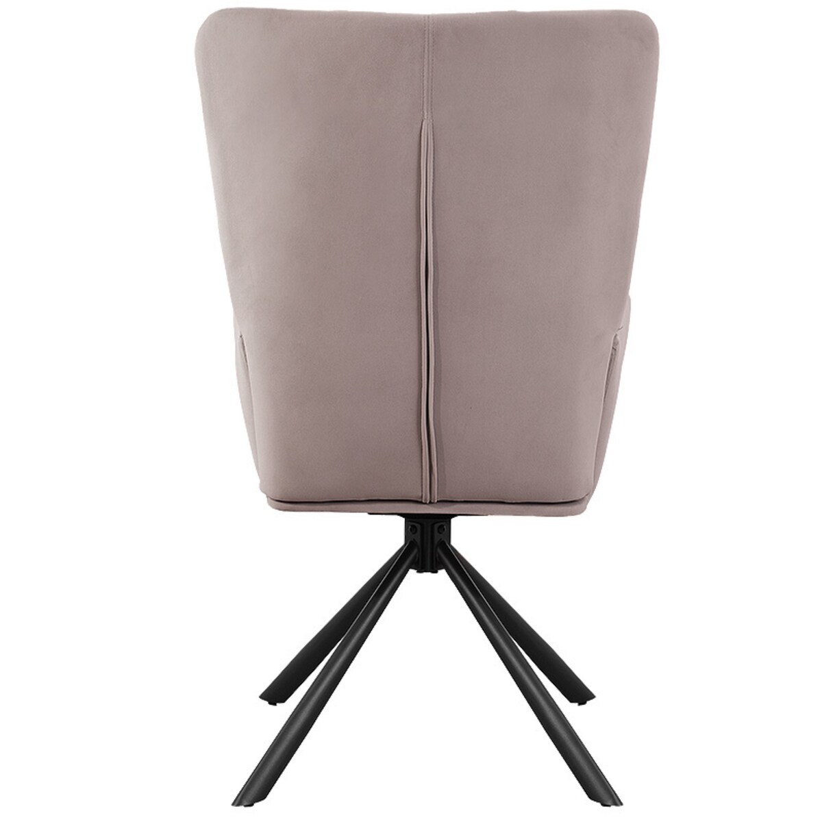 Krzesło tapicerowane obrotowe 180 do salonu jadalni nowoczesne welurowe szaro-beżowe