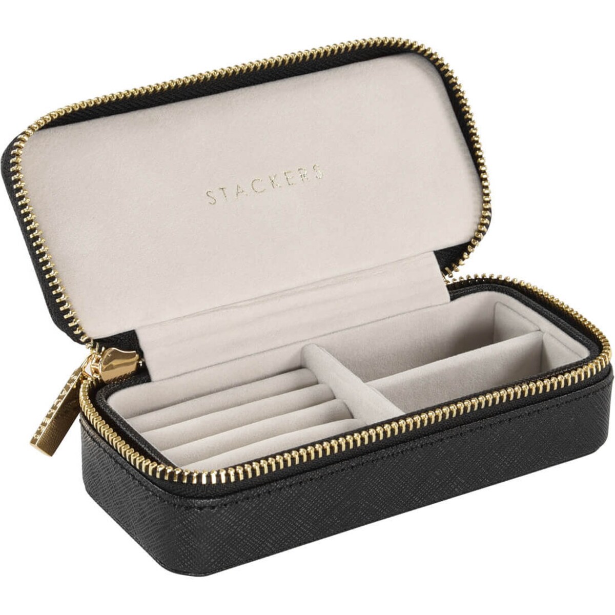 Pudełko podróżne na biżuterię Travel Medium Stackers velvet czarne