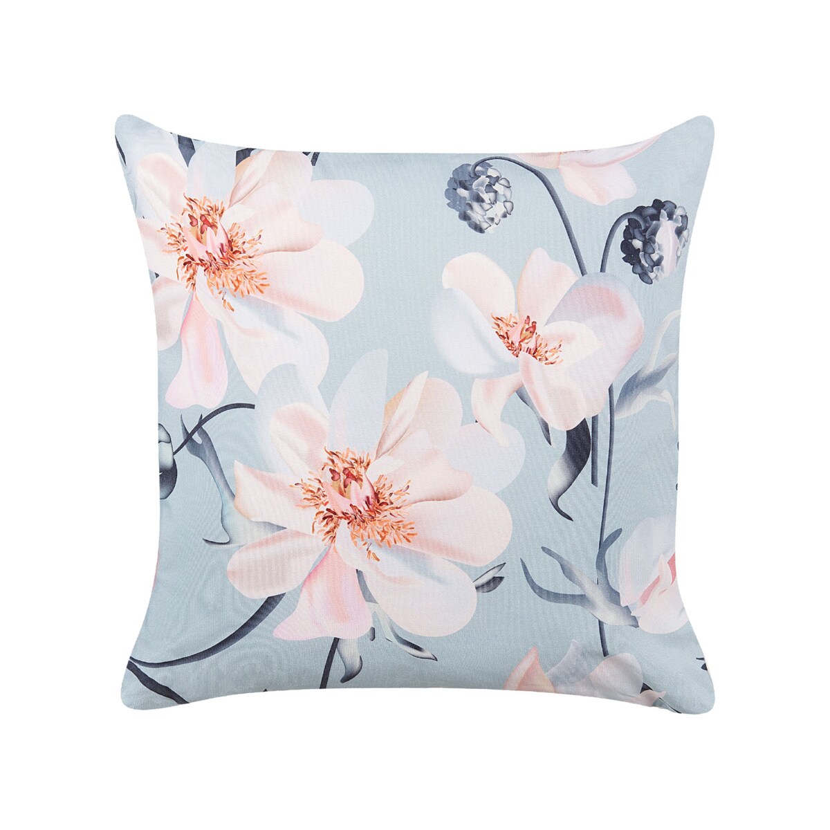 2 poduszki ogrodowe w kwiaty 45 x 45 cm niebieski APRICALE