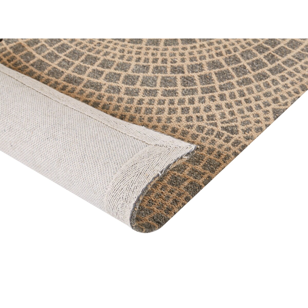 Dywan z juty 80 x 150 cm beżowy z szarym ARIBA