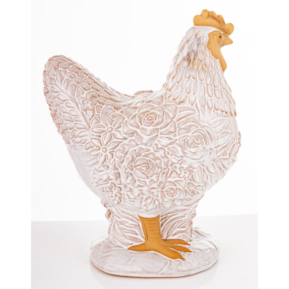 Dekoracja - kura ceramiczna25x13x19 cm WAANS -2 biała