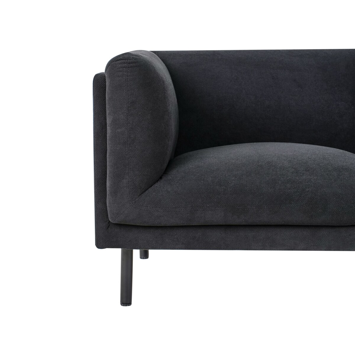 Sofa VORGOD Czarny dla 2 osób