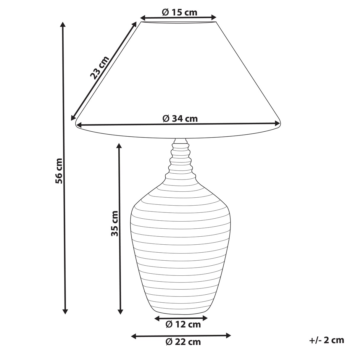 Lampa stołowa CELESTE Ceramika Beżowy