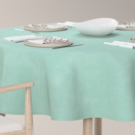 Obrus okrągły, mięta, Crema