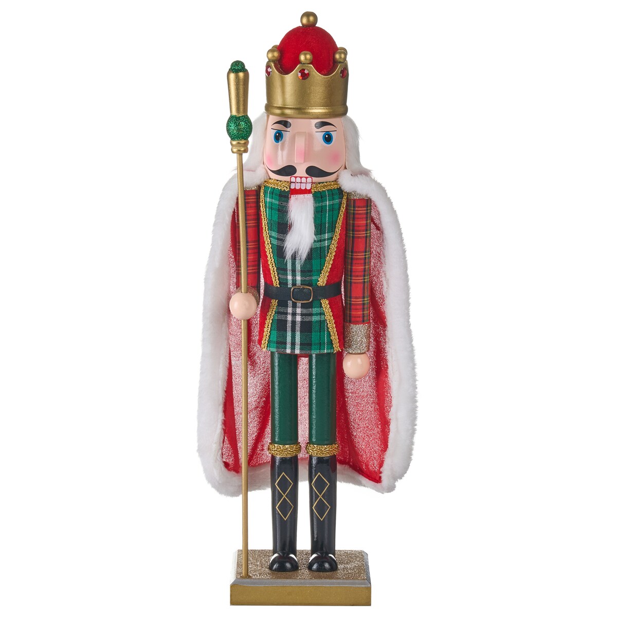 Figurka dekoracyjna HALLSJON Dziadek do orzechów 50 cm Czerwony/ zielony