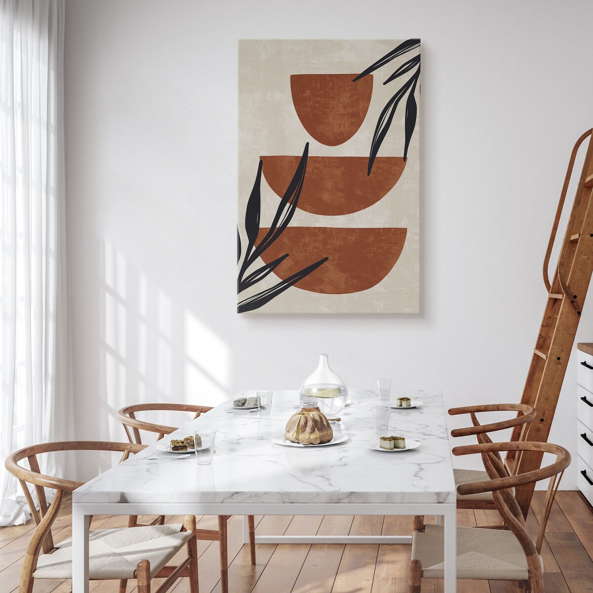 Obraz Kamienie Gałązki Boho 30x40cm