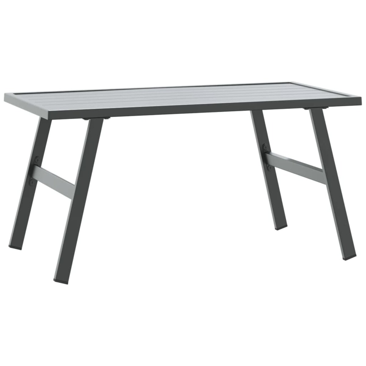 vidaXL Stolik kawowy do ogrodu, czarny, 90x45x35 cm, malowana stal