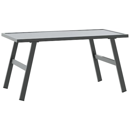 vidaXL Stolik kawowy do ogrodu, czarny, 90x45x35 cm, malowana stal