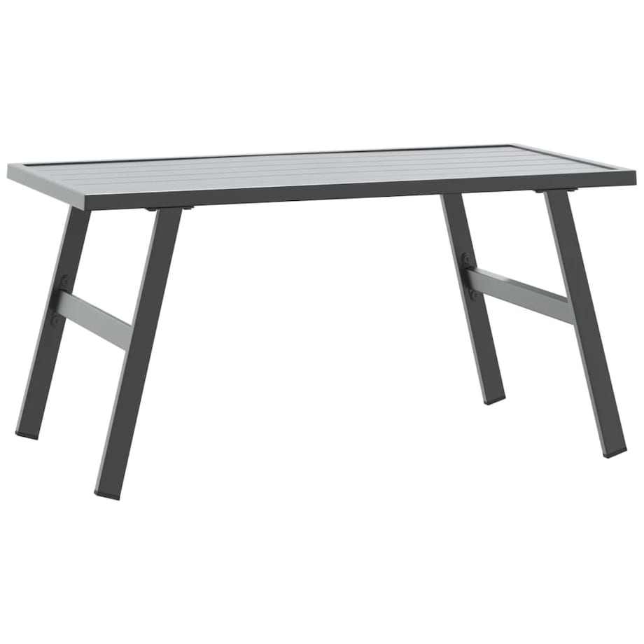 vidaXL Stolik kawowy do ogrodu, czarny, 90x45x35 cm, malowana stal