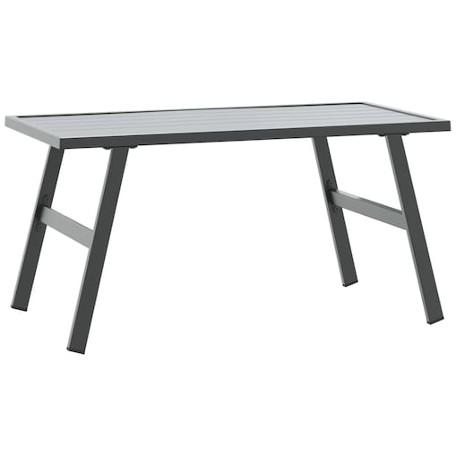 vidaXL Stolik kawowy do ogrodu, czarny, 90x45x35 cm, malowana stal