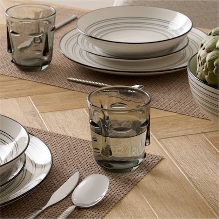 Komplet 6 szklanek szarych Visage 300 ml