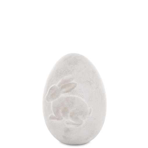 Dekoracja z ceramiki 13,5x9,5x9,5 cm JAJO - II small z królikiem