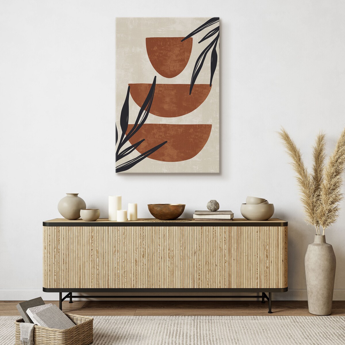 Obraz Kamienie Gałązki Boho 30x40cm