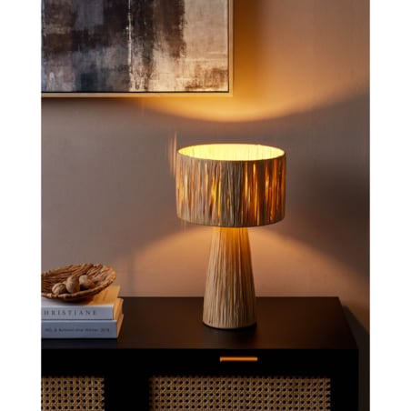 Lampa stołowa WELMEL Plecionka Naturalny