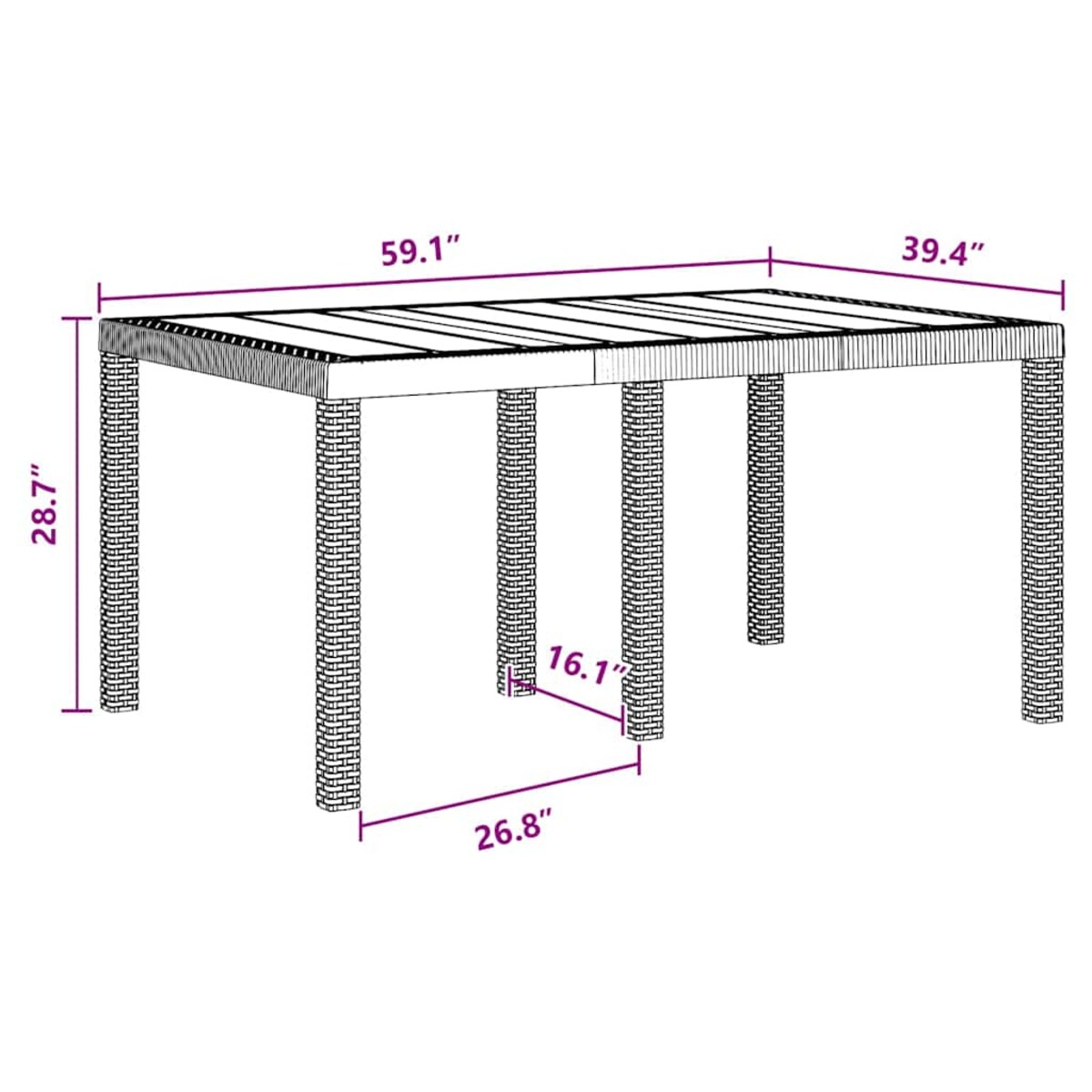 vidaXL Zestaw do jadalni w ogrodzie 5 pcs Antracyt Rattan Polt