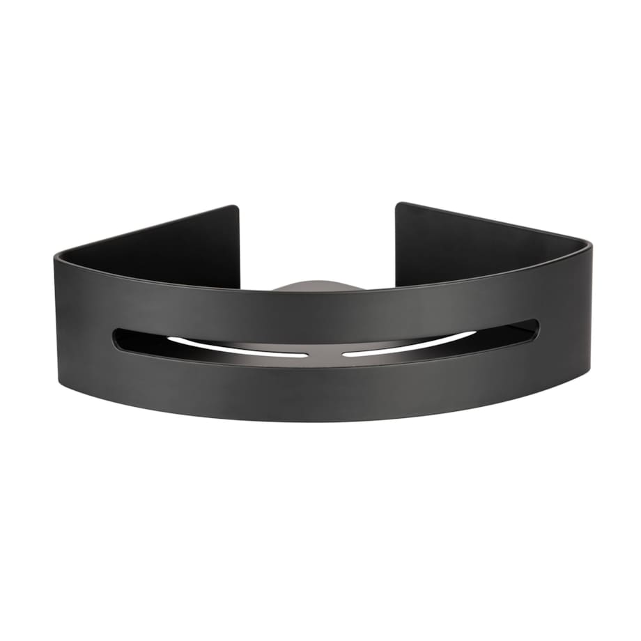 Narożna aluminiowa półka łazienkowa BIVIO, montaż bez wiercenia