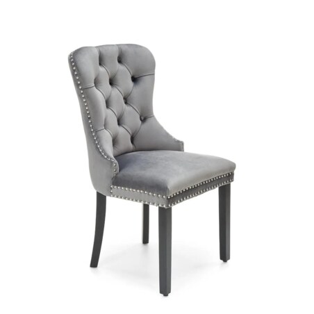 Krzesło tapicerowane MIYA VELVET szare