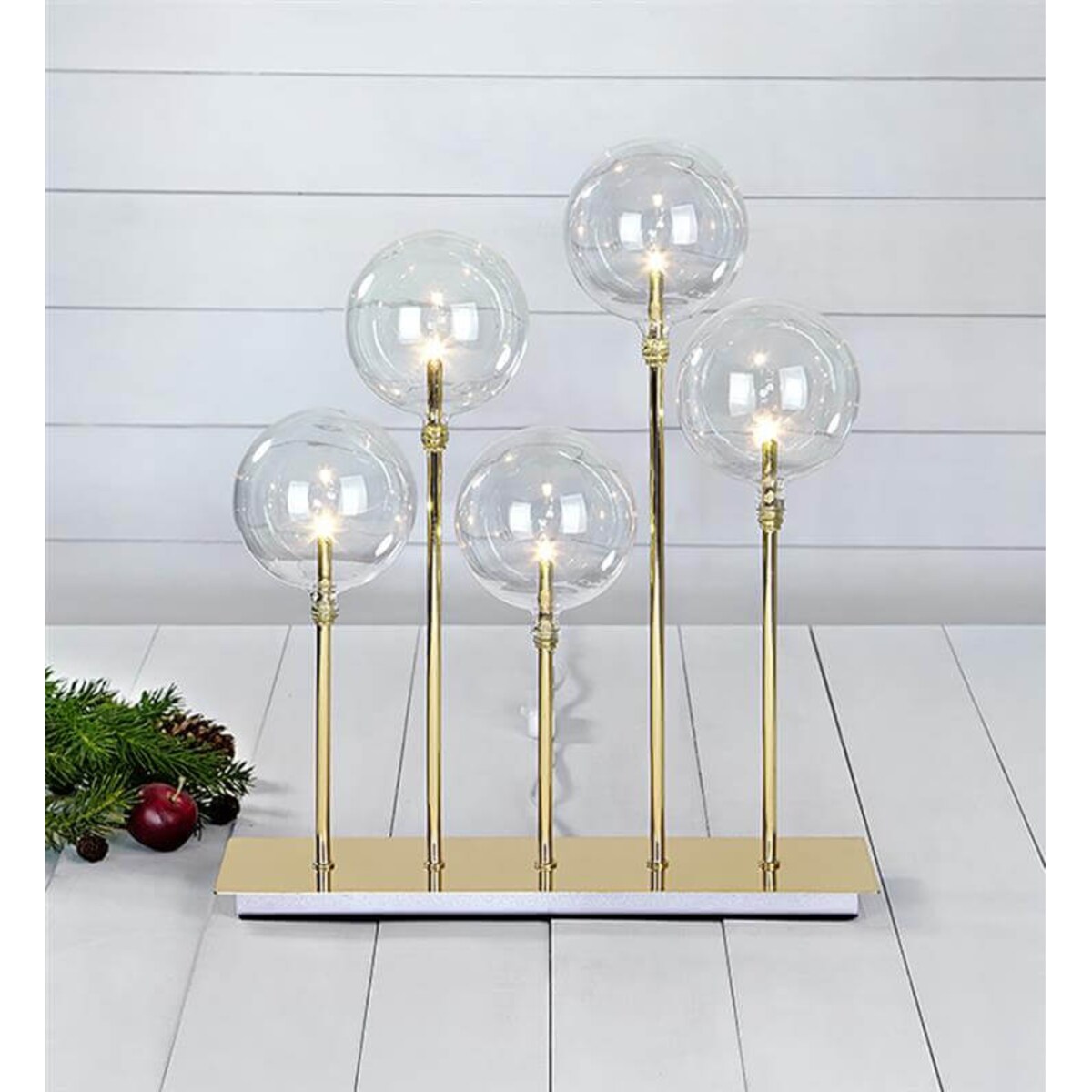 Lampka stołowa dekoracyjna świąteczna Master na komodę złota