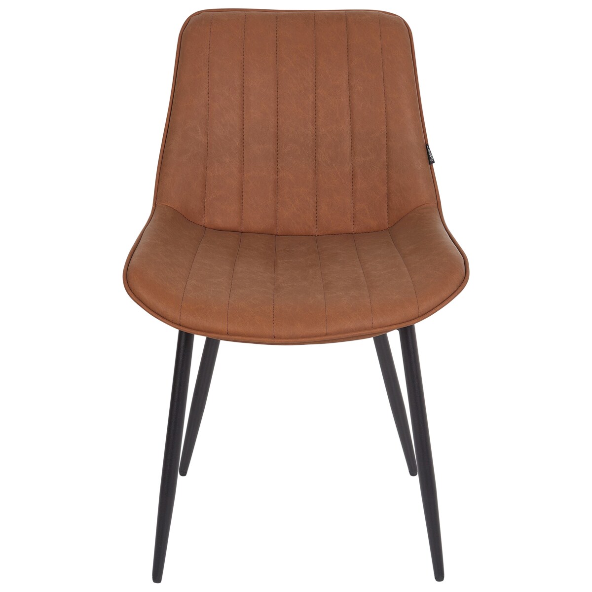 Zestaw 2 Skóra ekologiczna Krzesło do jadalni Brązowy DUBROVNIK