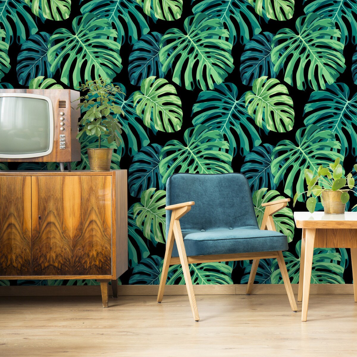 Tapeta Liście Monstery Tropikalne Rośliny