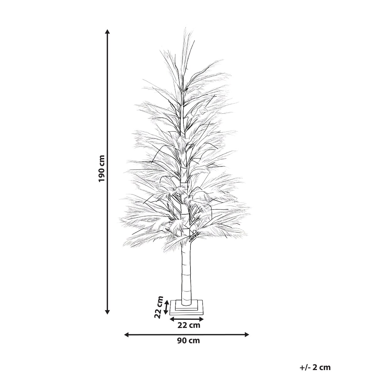 Dekoracja ogrodowa LED HAUGANES Choinka 190 cm Beżowy