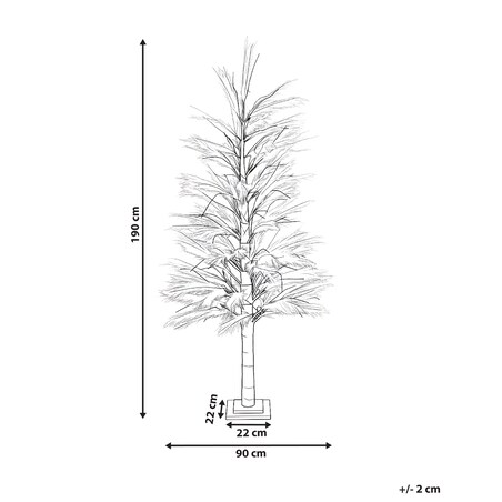 Dekoracja ogrodowa LED HAUGANES Choinka 190 cm Beżowy