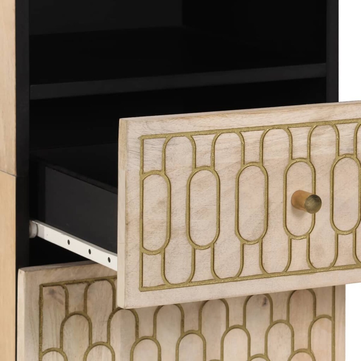 vidaXL Szafka łazienkowa, 38x33x160 cm, lite drewno mango