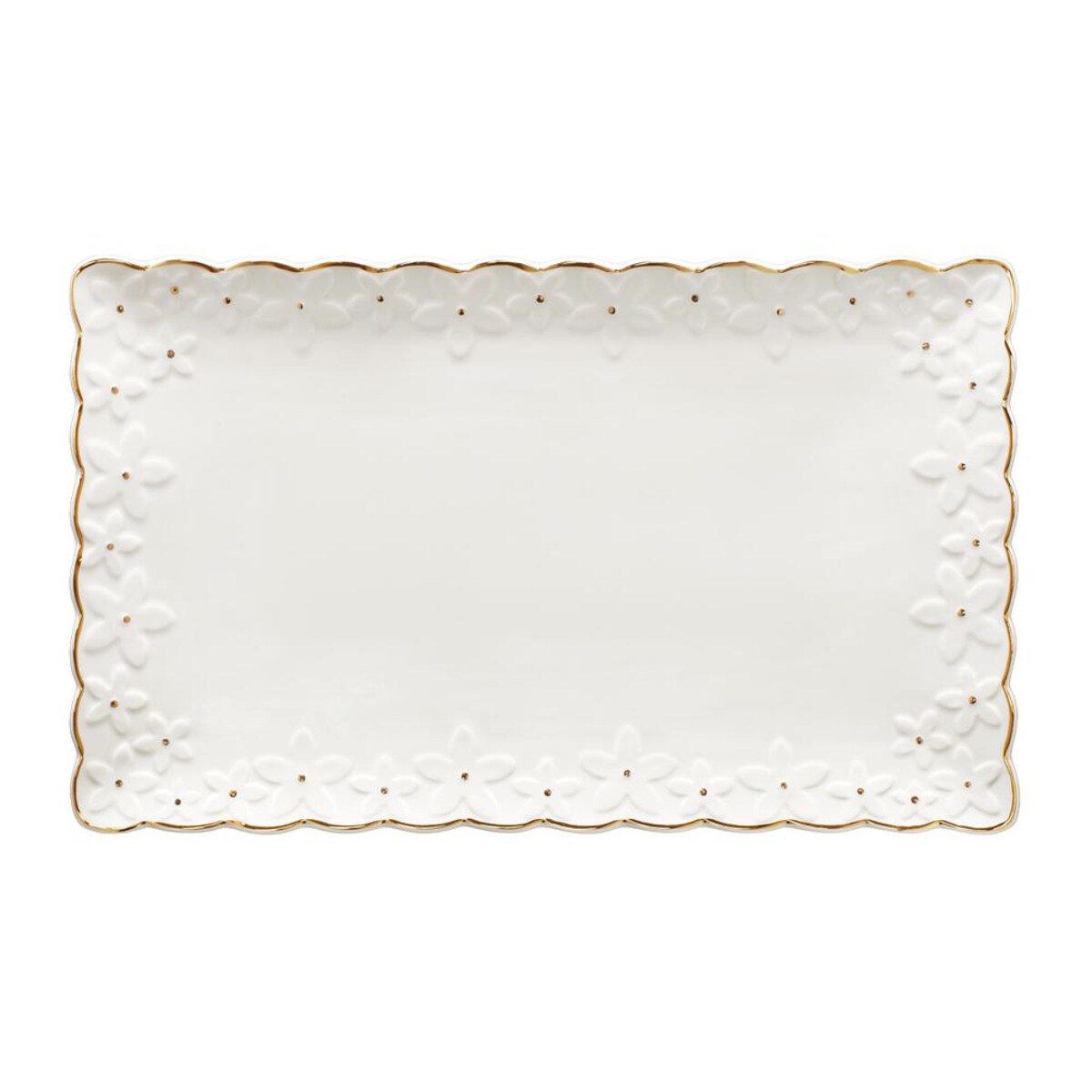 VILLA ITALIA Półmisek prostokątny Talerz do ciasta porcelanowy 31 cm FIORELLA