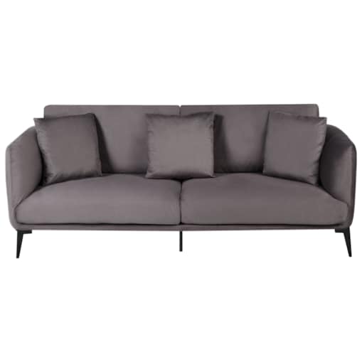 Sofa 3-osobowa welurowa beżowoszary BODUM