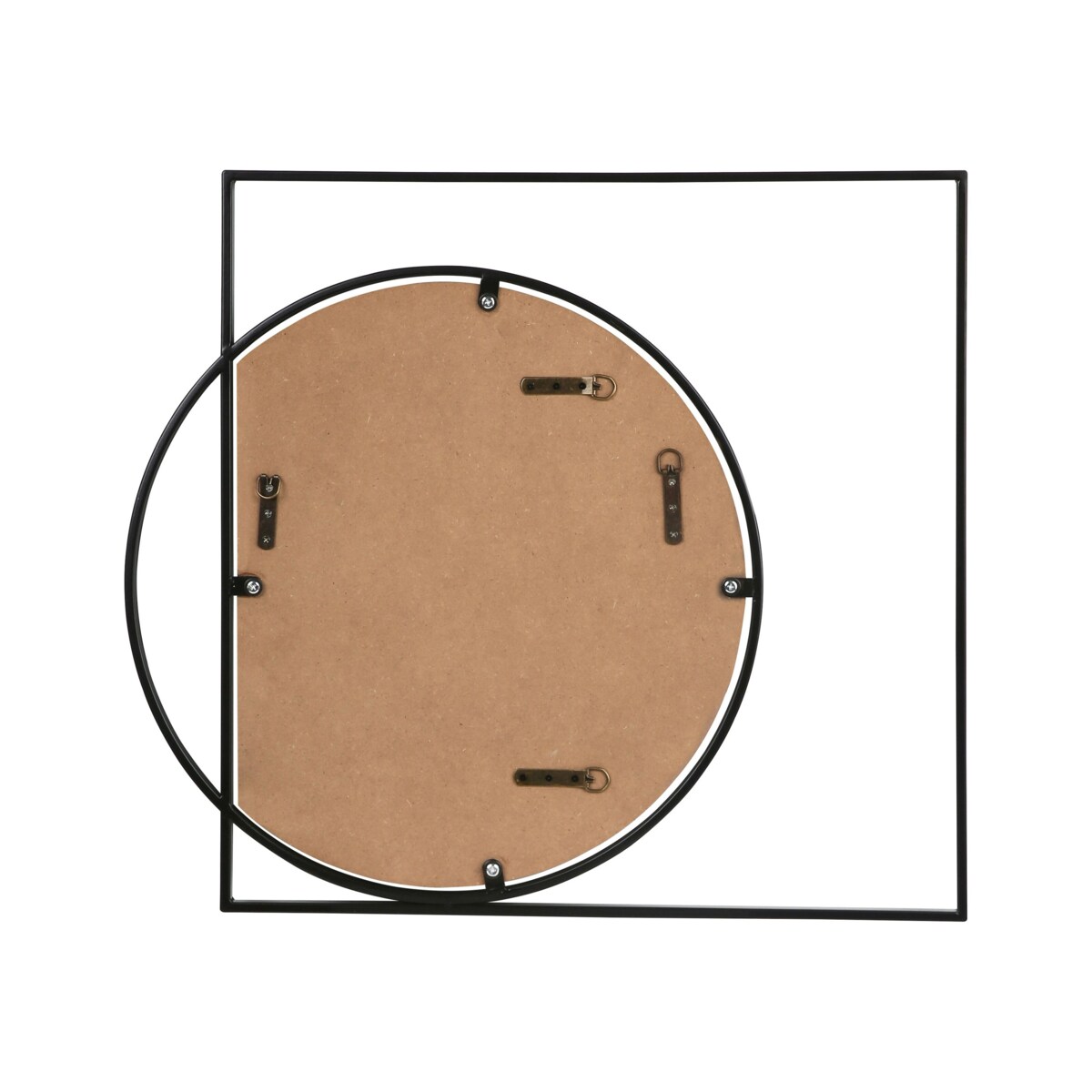 Metalowe lustro ścienne 70 x 79 cm czarne AUXY