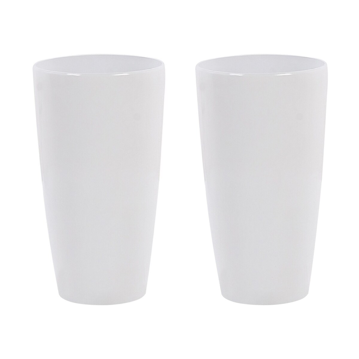 Zestaw 2 doniczek ⌀ 32 cm biały TSERIA