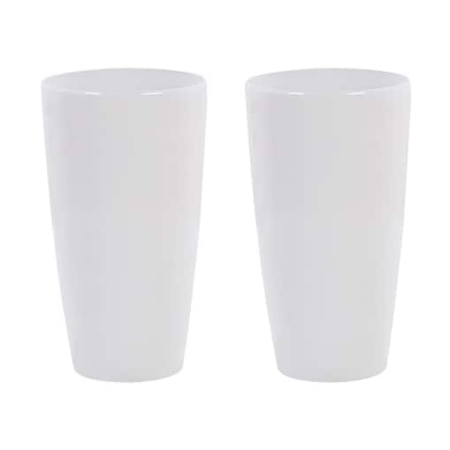 Zestaw 2 doniczek ⌀ 32 cm biały TSERIA