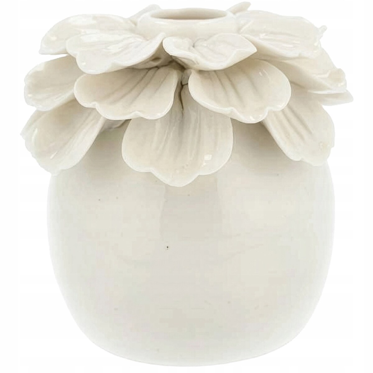 MAŁY WAZONIK MINI WAZON BIAŁY CERAMICZNY NA GAŁĄZKĘ KWIATY SKANDYNAWSKI