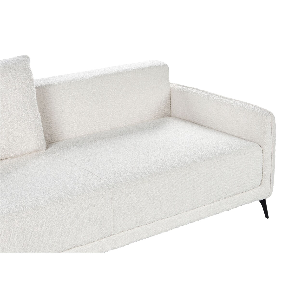 Sofa rozkładana HEMING Złamana biel Boucle