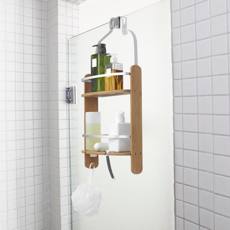 Półka pod prysznic drewniana Shower Caddy, 33.6 x 64.2 x 11.2 cm, Umbra