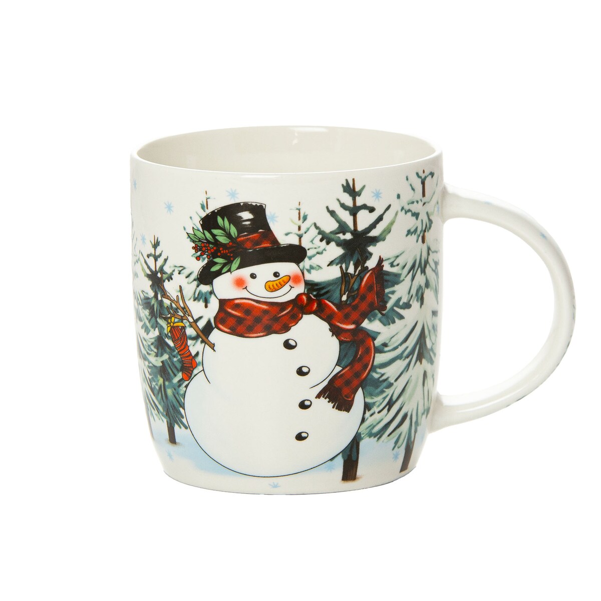 Kubek Świąteczny Ceramiczny Na Prezent 370 Ml Boże Narodzenie Bałwan