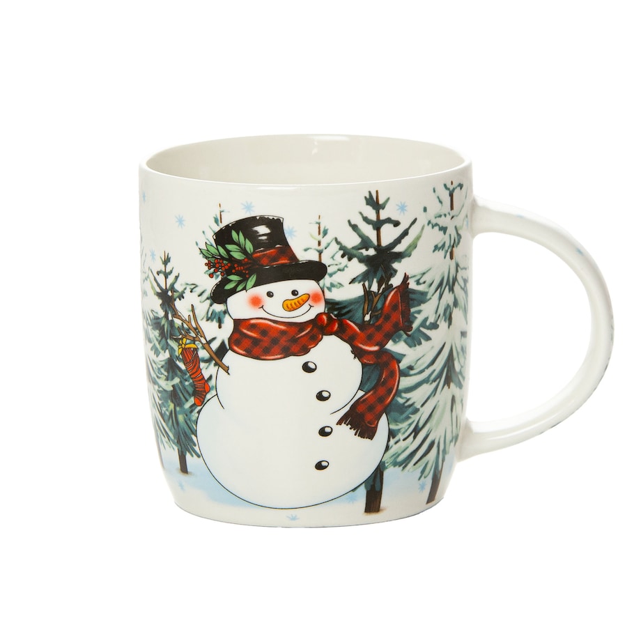 Kubek Świąteczny Ceramiczny Na Prezent 370 Ml Boże Narodzenie Bałwan