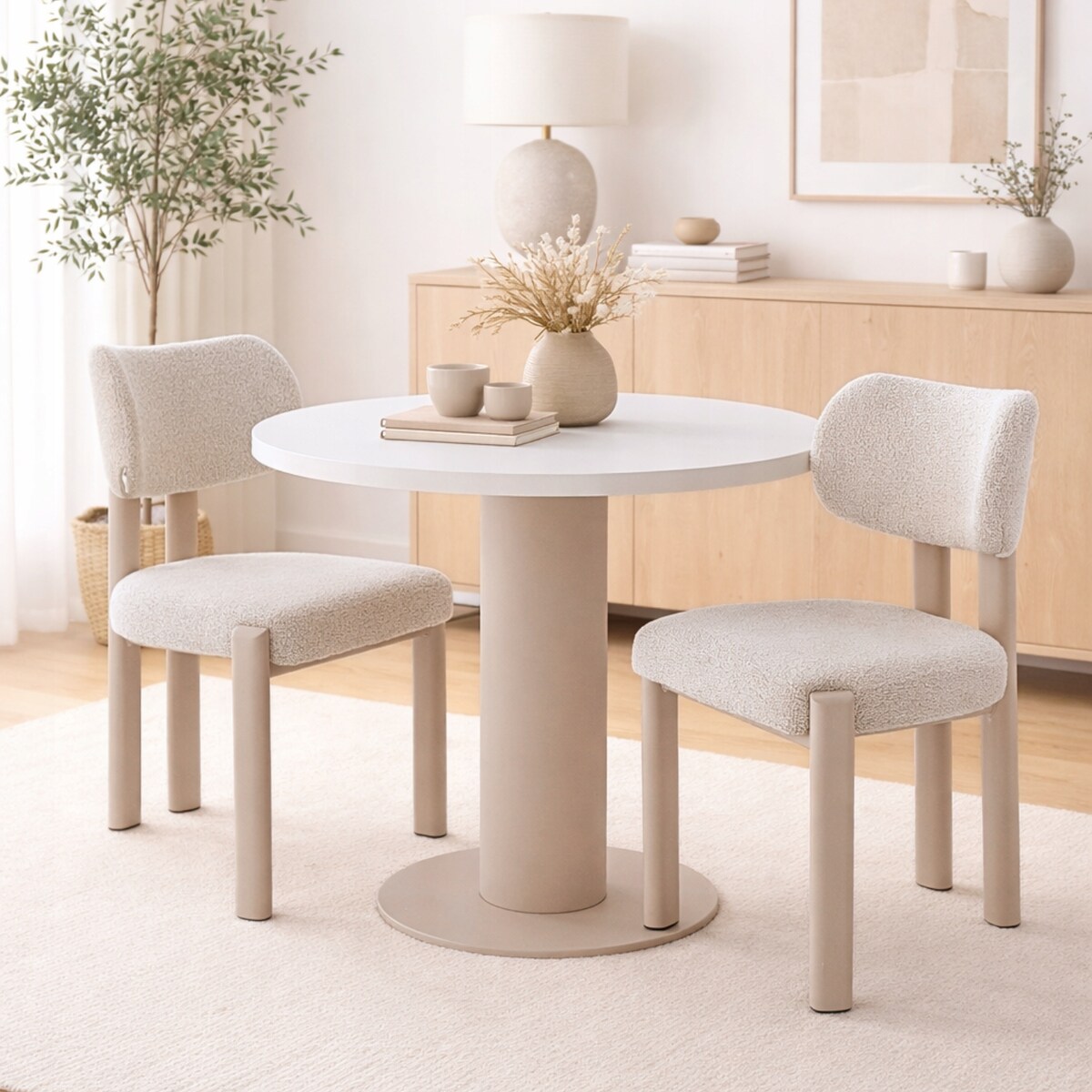 ZESTAW 2 SZTUK Krzesła LUNAR Szary-Kaszmir Tapicerowane Nowoczesne Loft