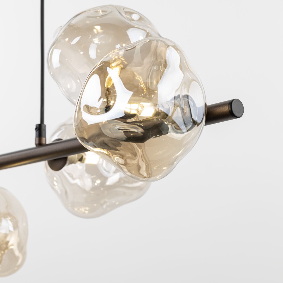Lampa wisząca TK Lighting LAVA BROWN 11033, 7xG9, bursztynowe szkło, brąz, regulowana wysokość