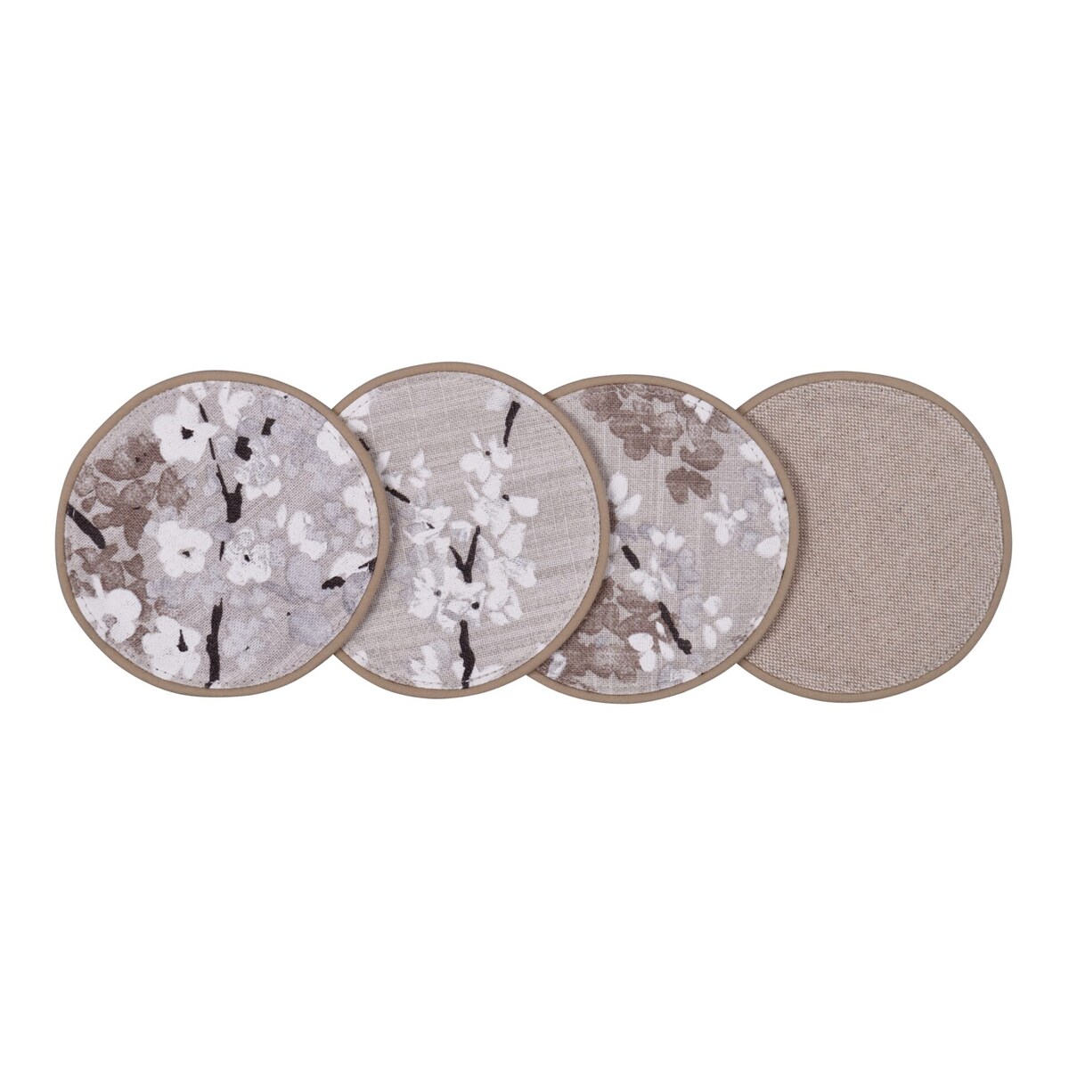 Mini dwustronne podkładki z motywem gałązek Twigs & Mirha – komplet 4 szt.