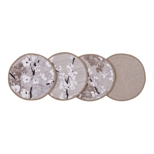Mini dwustronne podkładki z motywem gałązek Twigs & Mirha – komplet 4 szt.