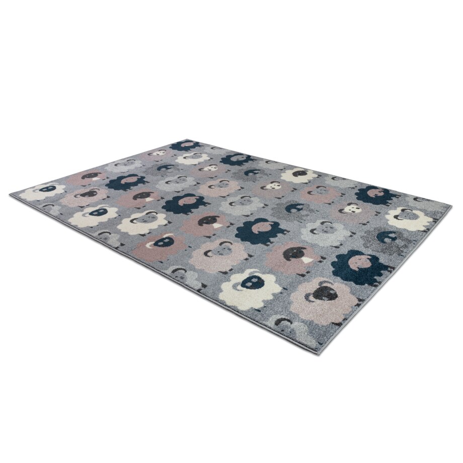 Dywan HEOS 78468 szary / niebieski OWCE 120x170 cm