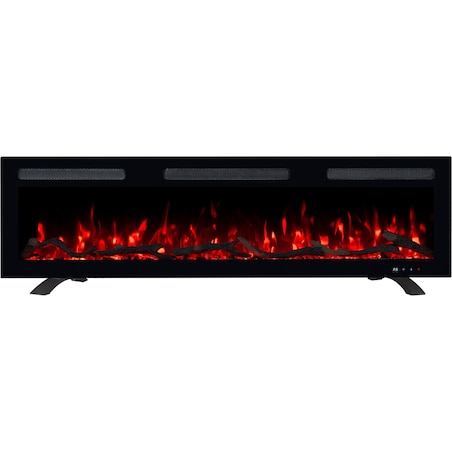Kominek elektryczny Emotion Flame Monarch 152 - ścienny i do zabudowy - 152x13x35 cm - kominek LED z funkcją grzania 900/1800 W