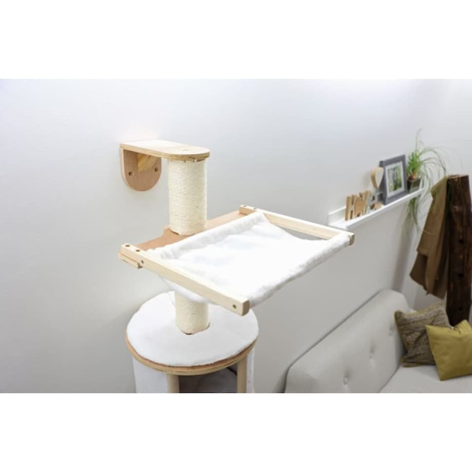 Kerbl Drapak na ścianę dla kota Dolomit, 168 cm, biały, 81500