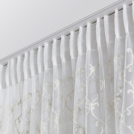 Firana na taśmie 300x245 ecru ze zdobieniem