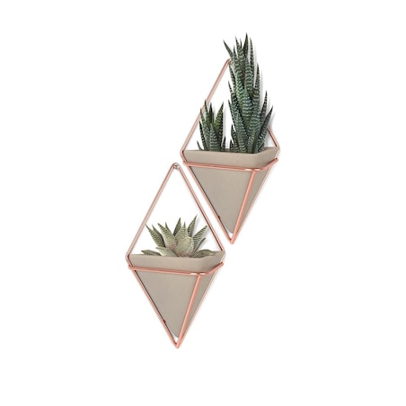 Zestaw 2 pojemników S szarych Trigg, 12 x 19 x 6.4 cm, Umbra