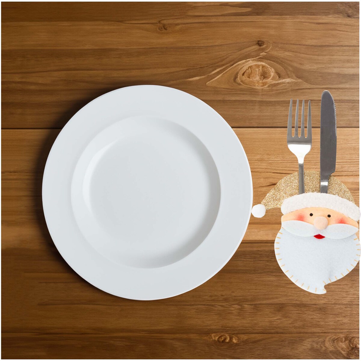 Świąteczna Kieszonka Etui Pokrowiec Na Sztućce Filc Mikołaj 11,5X15 Cm