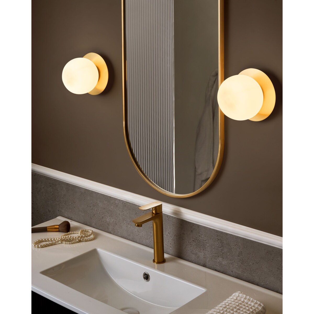 Zestaw 2 lamp ściennych BOUBLE Metal Złoty